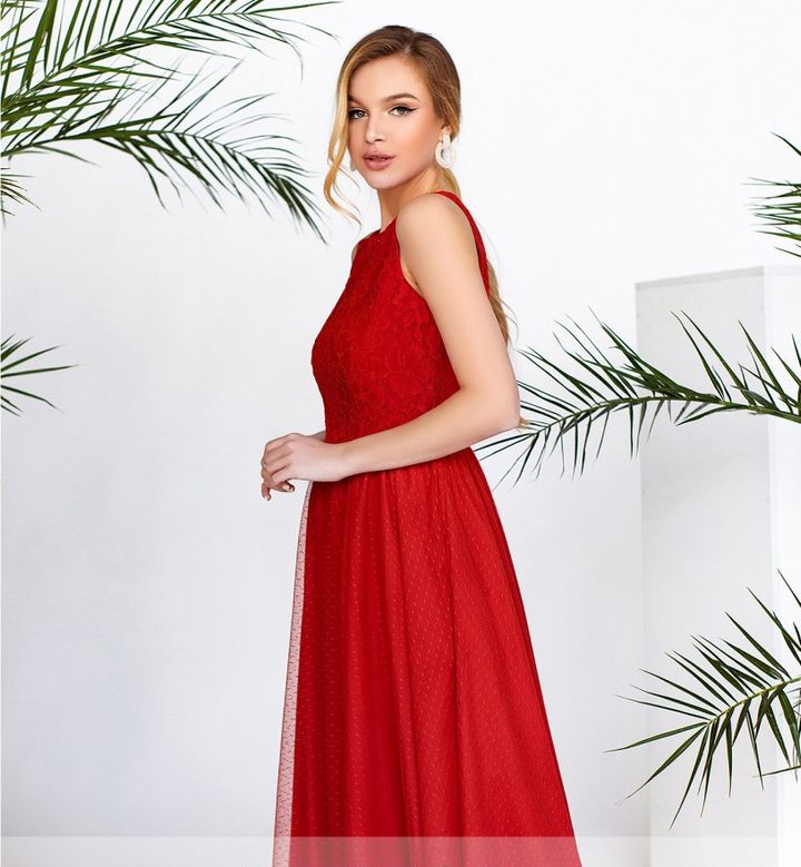 Buy Women's dress No. 3143-red, 48, Minova