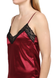 Silk nightgown with lace Burgundy 42, F50071, Fleri