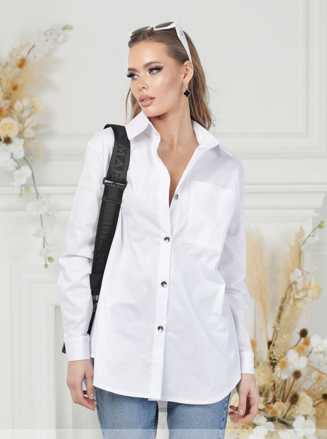 Купить Блуза №2020-Белый, 50-52, Minova