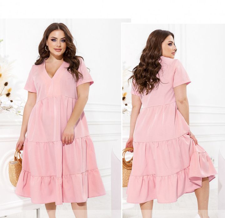 Купить Платье №1155-розовый, 66-68, Minova
