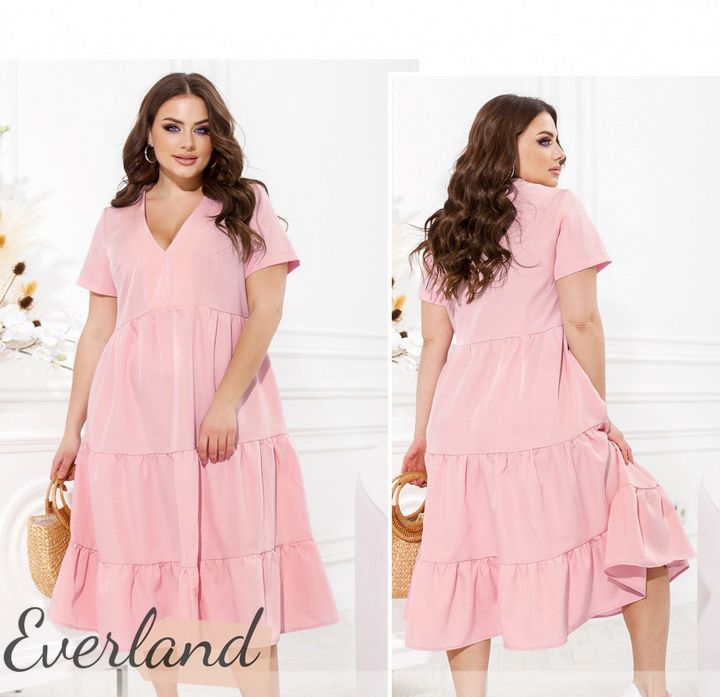 Купить Платье №1155-розовый, 66-68, Minova