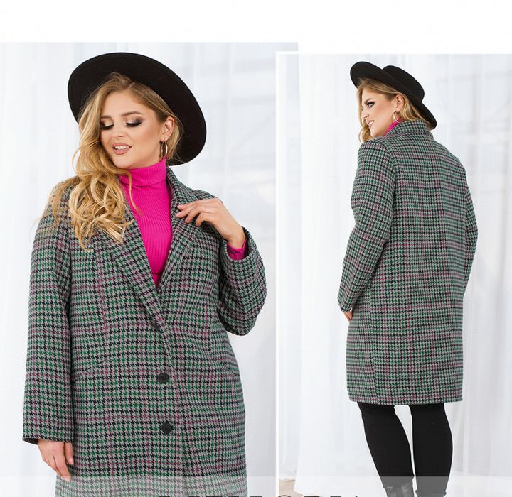 Купить Пальто женское демисезонное №2321-серый-зеленый, 66-68, Minova