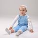 Romper with open arms and legs, printed sleeve, Milky blue, 1025, 74, Kinderly