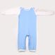 Romper with open arms and legs, printed sleeve, Milky blue, 1025, 80, Kinderly