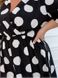 Dress №8616-Black-White Polka Dots, 50, Minova