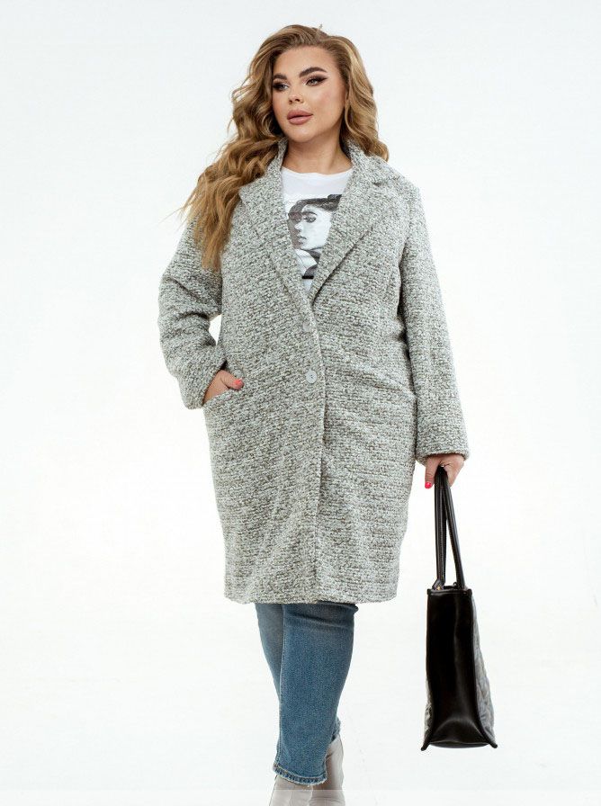 Buy Coat №2411-graphite grey, 66-68, Minova