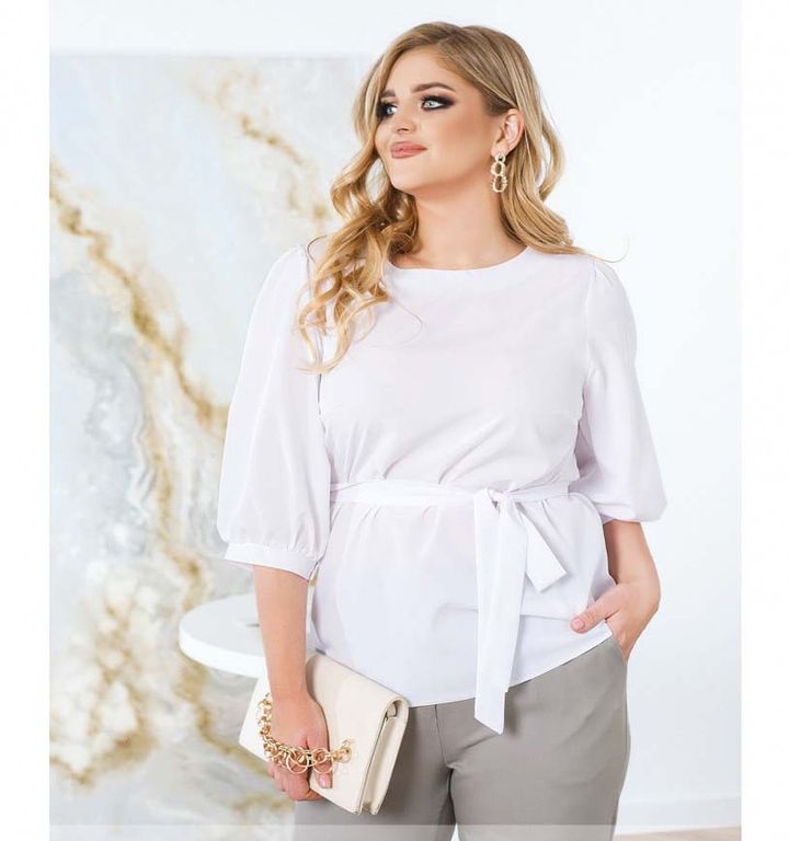 Купить Блуза №2302-белый, 66-68, Minova