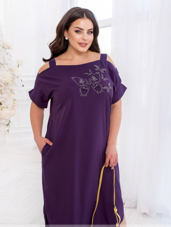 Купить Платье №2383-Фиолетовый, 66-68, Minova