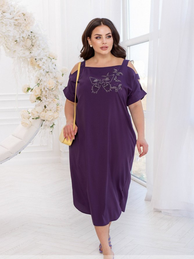 Купить Платье №2383-Фиолетовый, 66-68, Minova