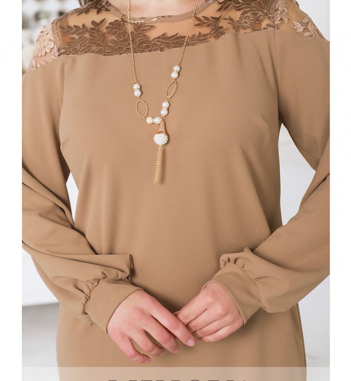 Buy Dress №2329-beige, 66-68, Minova