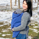 Fleece sling cape, blue, 0-36 months