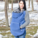 Fleece sling cape, blue, 0-36 months