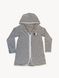 Dressing gown for a girl with a zipper,104-110, grey, 6006, Kinderly