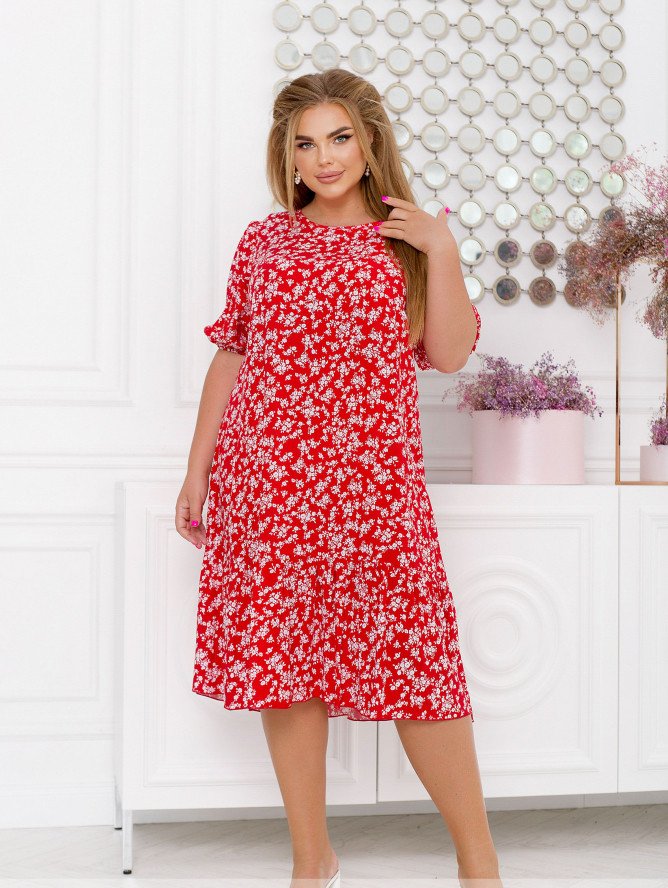 Купить Платье №2464-Красный, 66-68, Minova