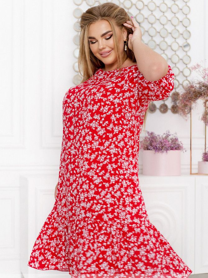 Купить Платье №2464-Красный, 66-68, Minova