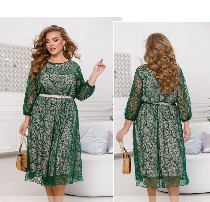 Купить Платье №2485-Зеленый, 66-68, Minova