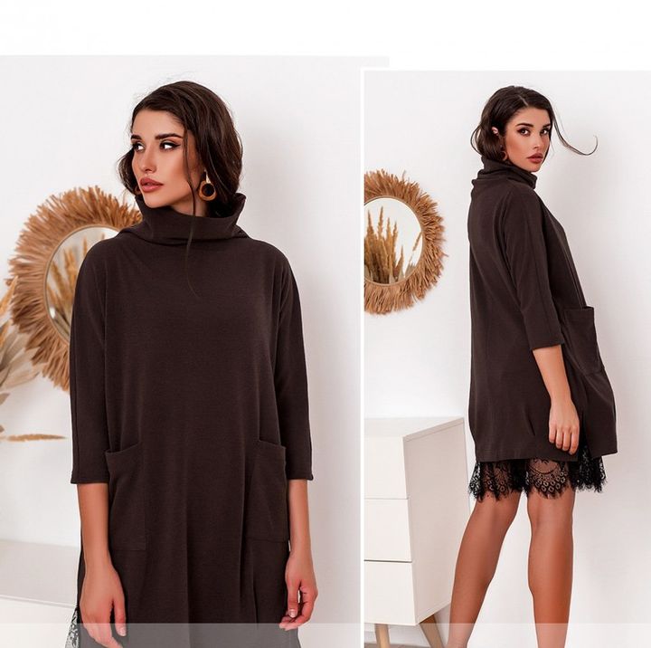 Buy Women's dress No. 4096N-mocha,one size(42-46), Minova