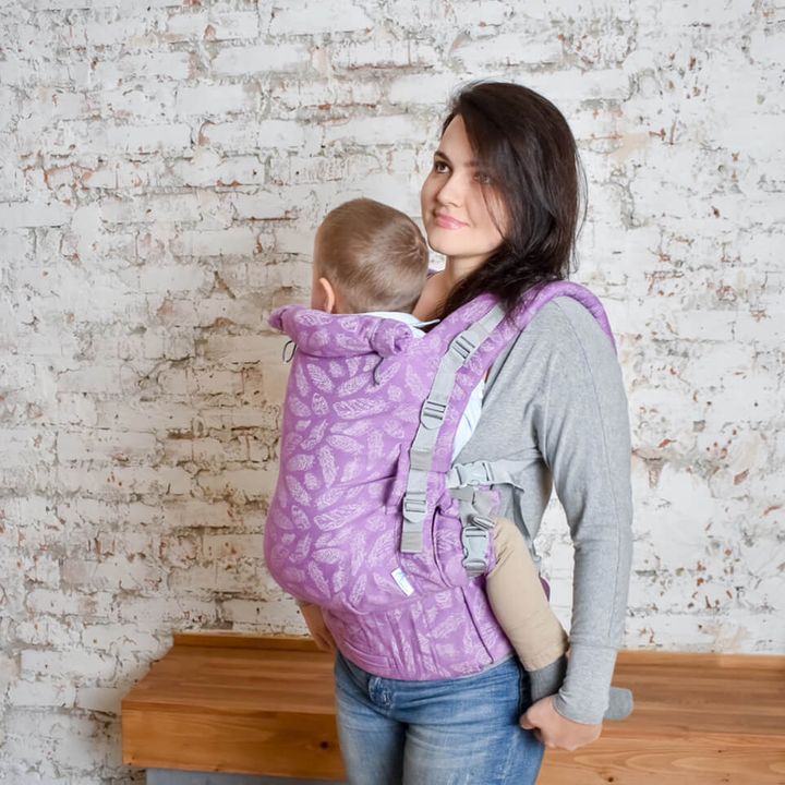 Buy Sling backpack for newborns Adapt purple Feathers (0-48 months)