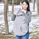 Fleece sling cape, gray, 0-36 months