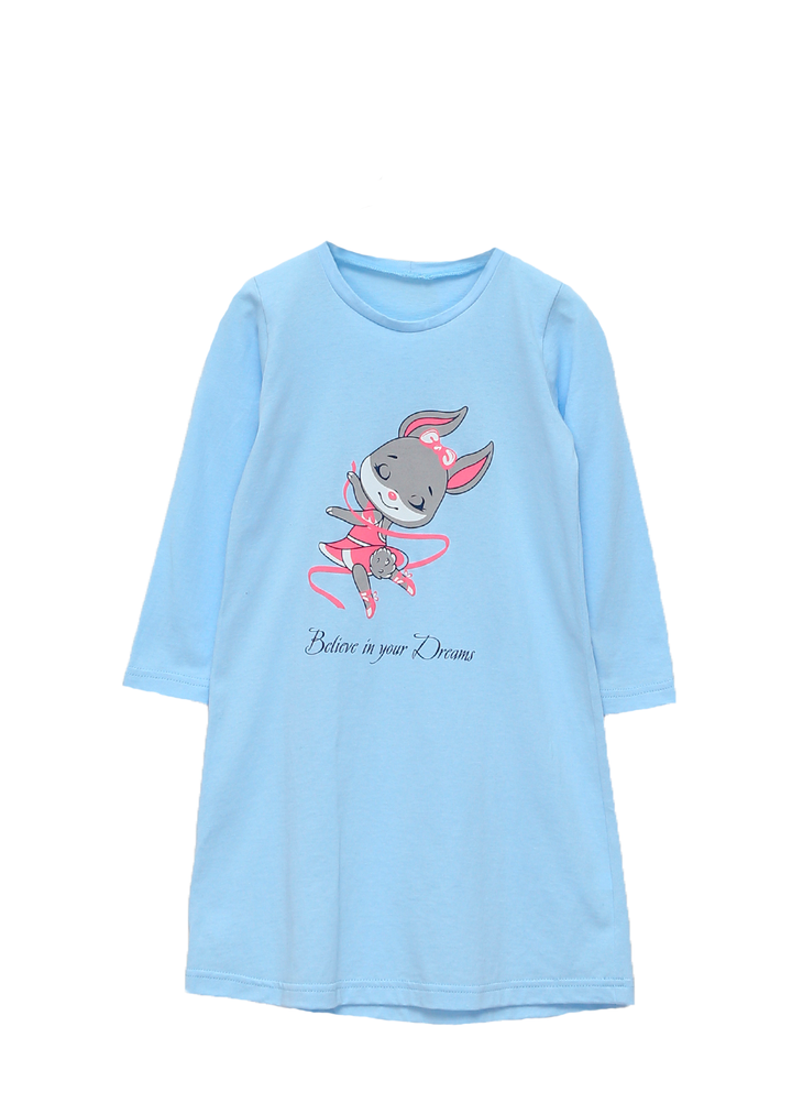 Купить Ночная сорочка детская, Голубой 152-158, 6003, Kinderly
