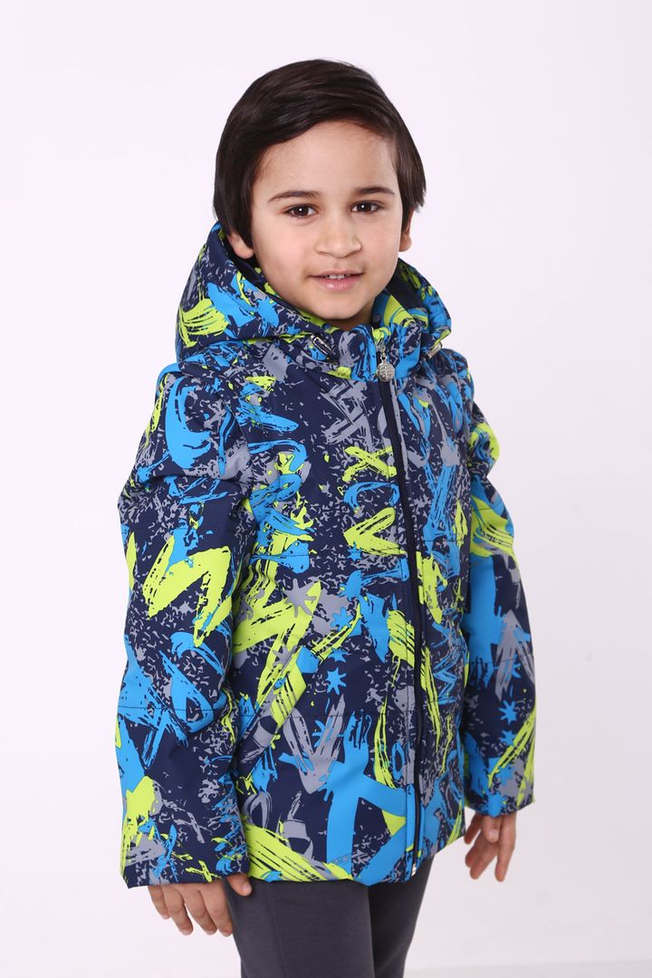 Купити Куртка-жилет для хлопчика, 03-01083-0, 128, Синій, Модний карапуз