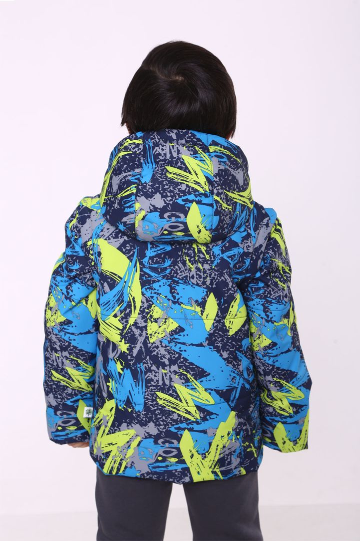 Купить Куртка-жилет для мальчика, 03-01083-0, 128, Синий, Модный карапуз