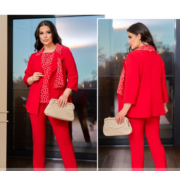 Buy Three piece suit №1494-Red, 62-64, Minova