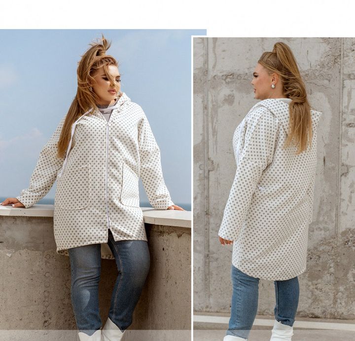 Buy Women's cardigan №1189-white, 62-64, Minova