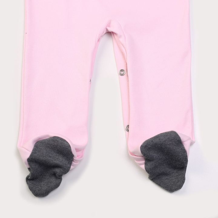 Купить Комбинезон с закрытыми ножками, Розовый-серый, 1039, 86, Kinderly