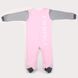Romper with closed legs, Pink-grey, 1039, 68 Kinderly