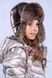 Buy Hat with earflaps for girls, insulated, Happy, Dark Bronze/Brown highlighting (marked fur - color "raccoon").,50-52, Xs-555, Fiona