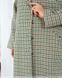 Пальто жіноче демісезонне №2321-зелений-коричневий, 50-52, Мінова