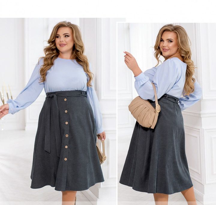 Buy Skirt №2394-Graphite, 66-68, Minova