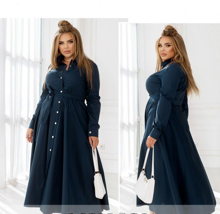 Buy Dress №8650-Dark Blue, 60, Minova