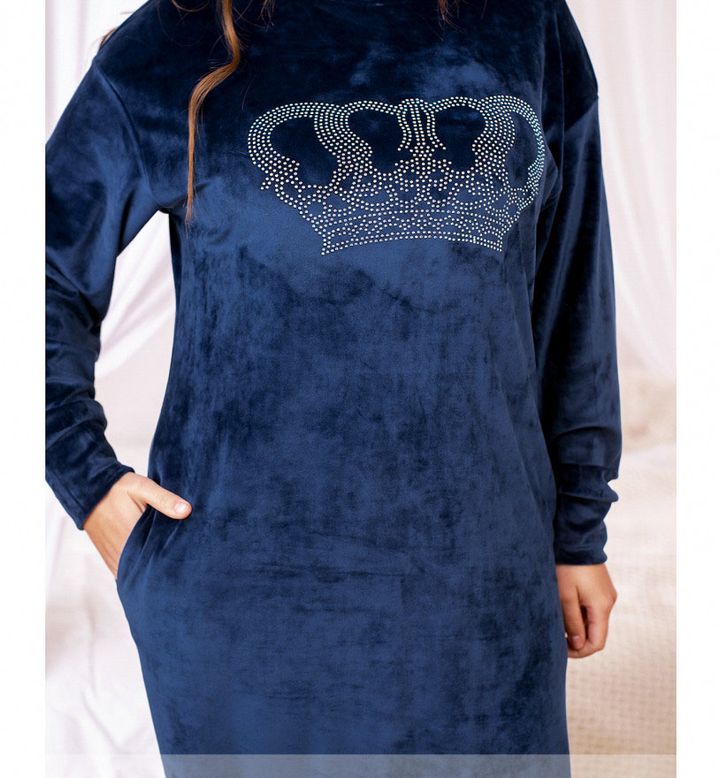 Купить Домашнее платье №2324-синий, 60-62-64, Minova