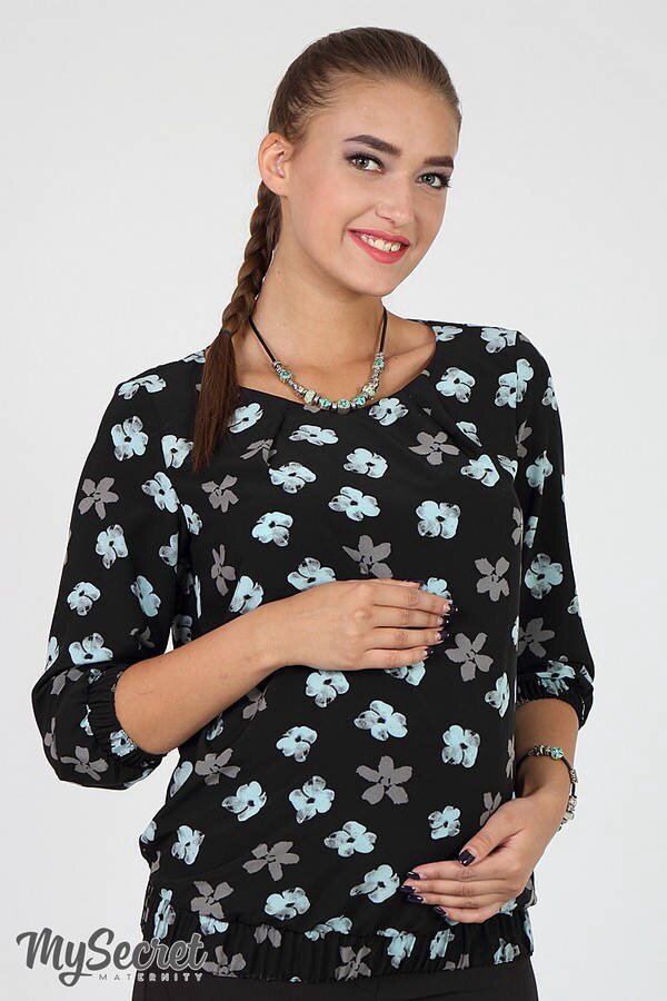Купити Блуза JOANNE BL-36.021 Чорний з квітами, 44