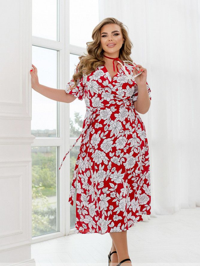 Buy Dress №2453-Red, 66-68, Minova