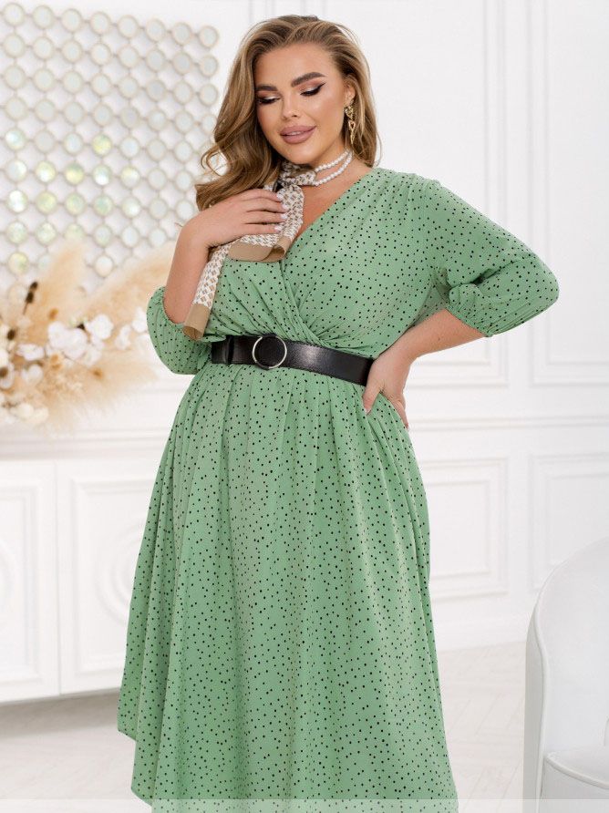 Buy Dress №8616-Olyvka Peas, 58, Minova