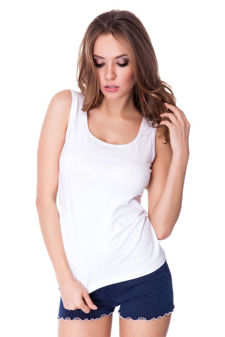 Buy T-shirt wide shoulder strap White 46, F60013, Fleri