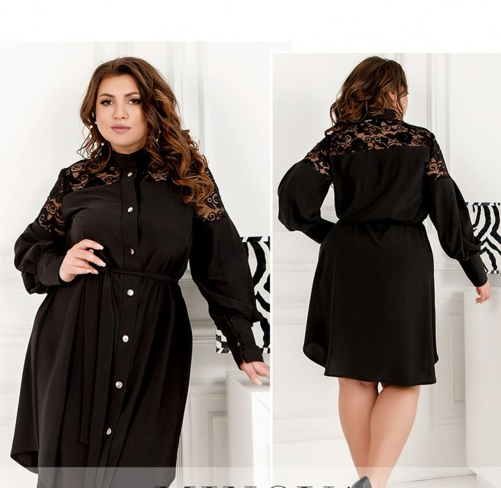 Купить Платье №8633-1-черный, 60, Minova