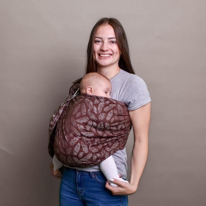 Buy Sling with rings jacquard chocolate Feathers