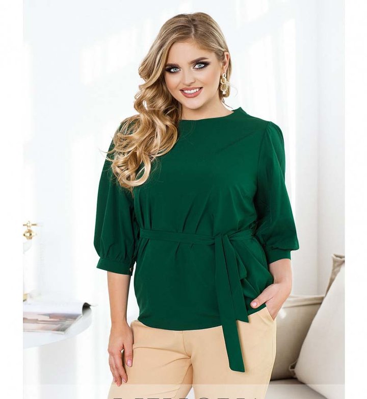 Купить Блуза №2302-зеленый, 66-68, Minova