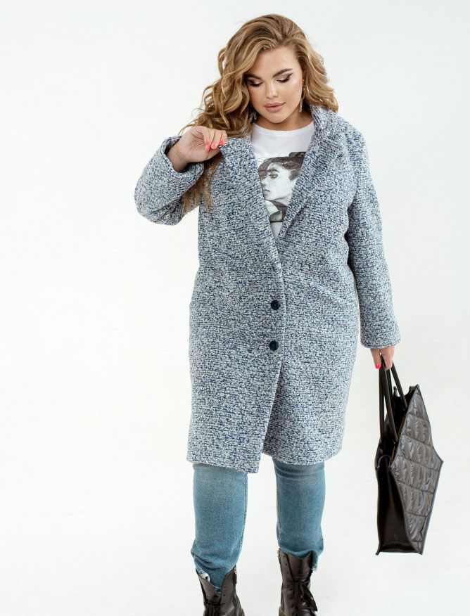 Buy Coat №2411-blue-white, 66-68, Minova