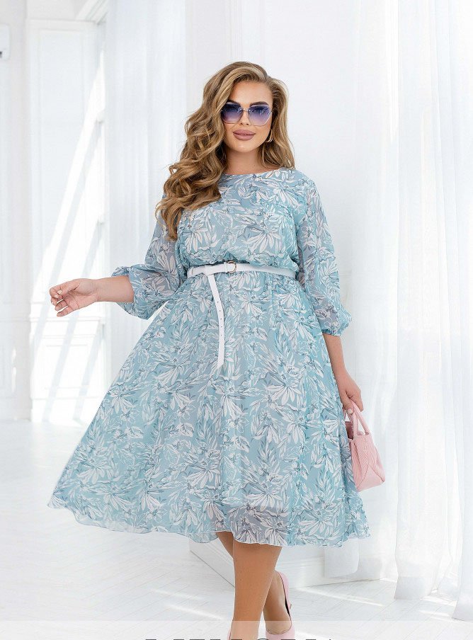 Buy Dress №2448-Blue, 66-68, Minova