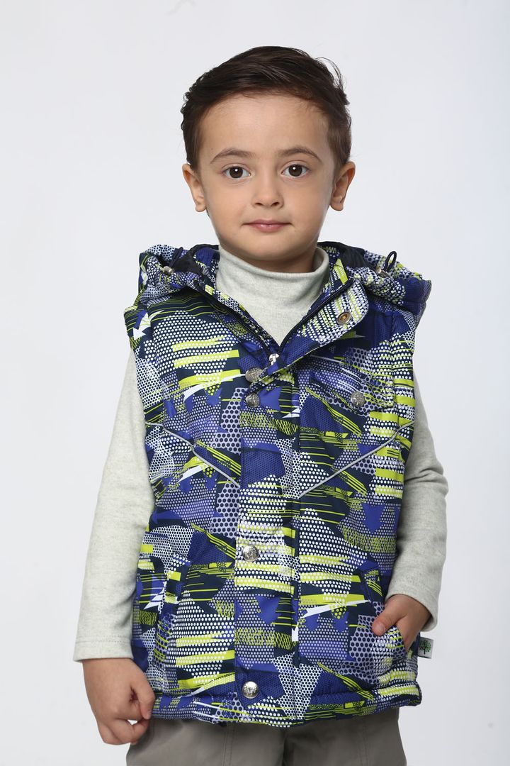 Купити Куртка-жилет для хлопчика, 03-00838-0, розмір 104, Модний карапуз
