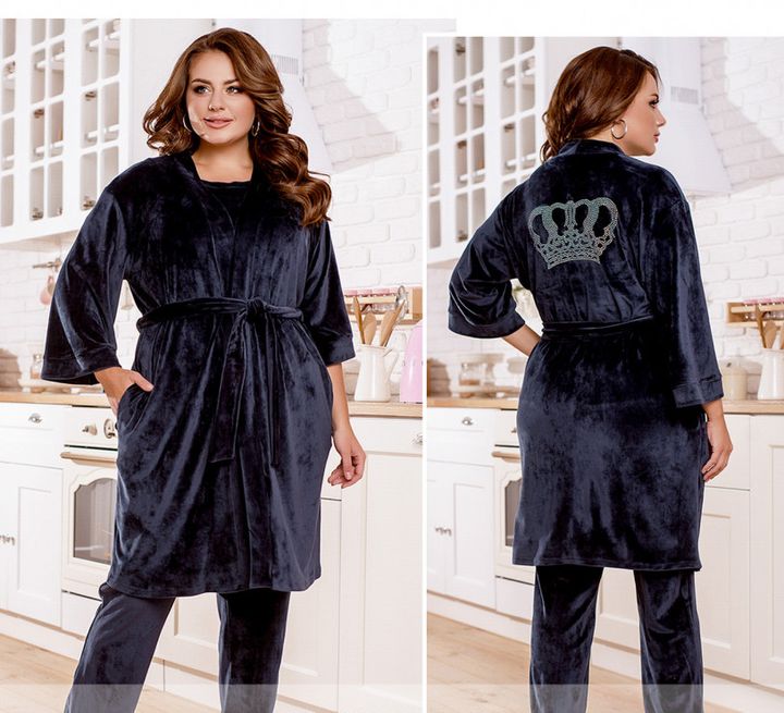 Buy Women's home suit 3 in one, art. 2200, Navy blue p. 66-68, Minova