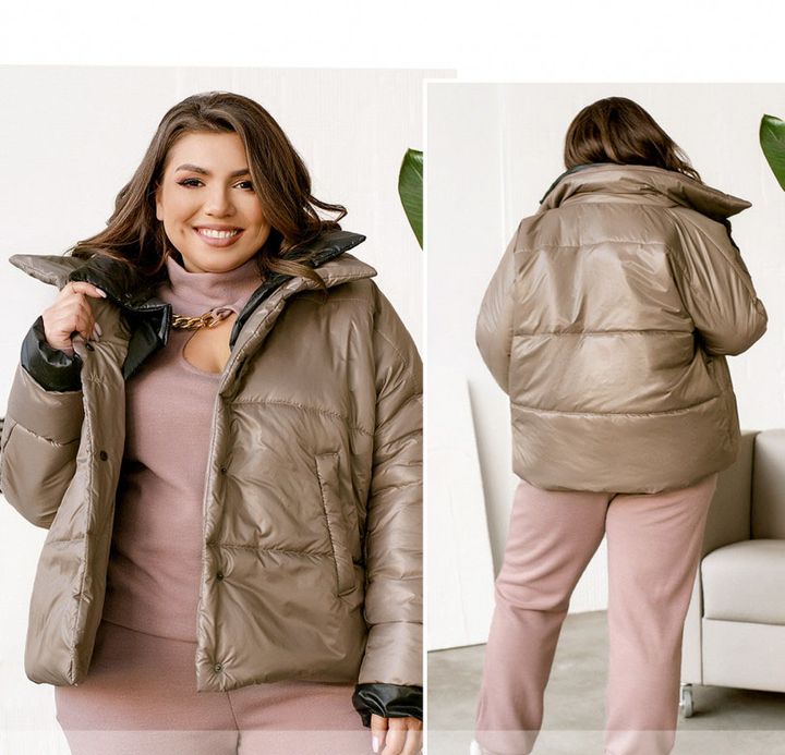 Купить Куртка женская №2005Б-коричневый, 48-50-52, Minova