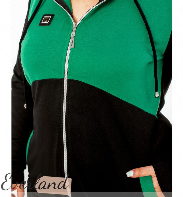 Купить Спортивный костюм №8-315-зелёный-чёрный, 62-64, Minova