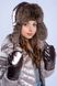 Buy Insulated Hat with ear flaps, Pobeda, Dark Bronze/Brown highlighting (marked fur - color "raccoon").,58-60, P-555, Fiona