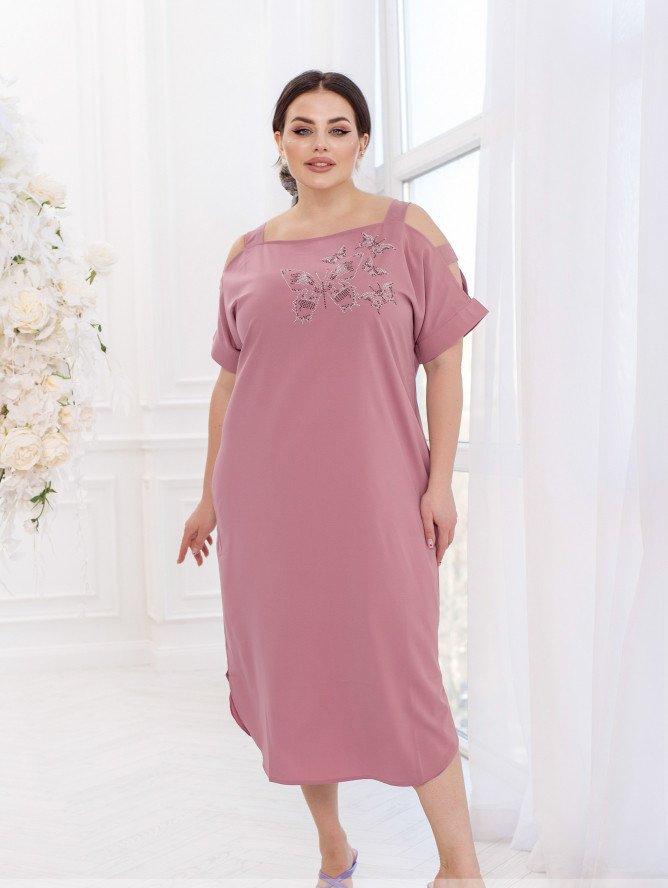 Buy Dress №2383-Powder, 66-68, Minova